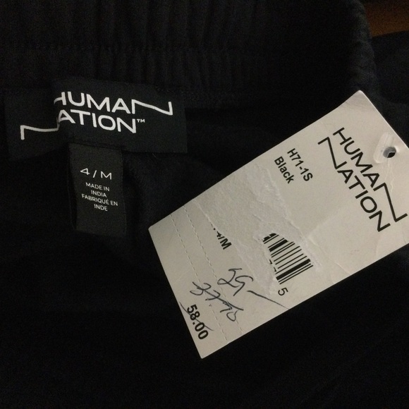 Human Nation Organic Cotton Pecycled Polyester Blend Short Color Black Size M - Picture 3 of 5